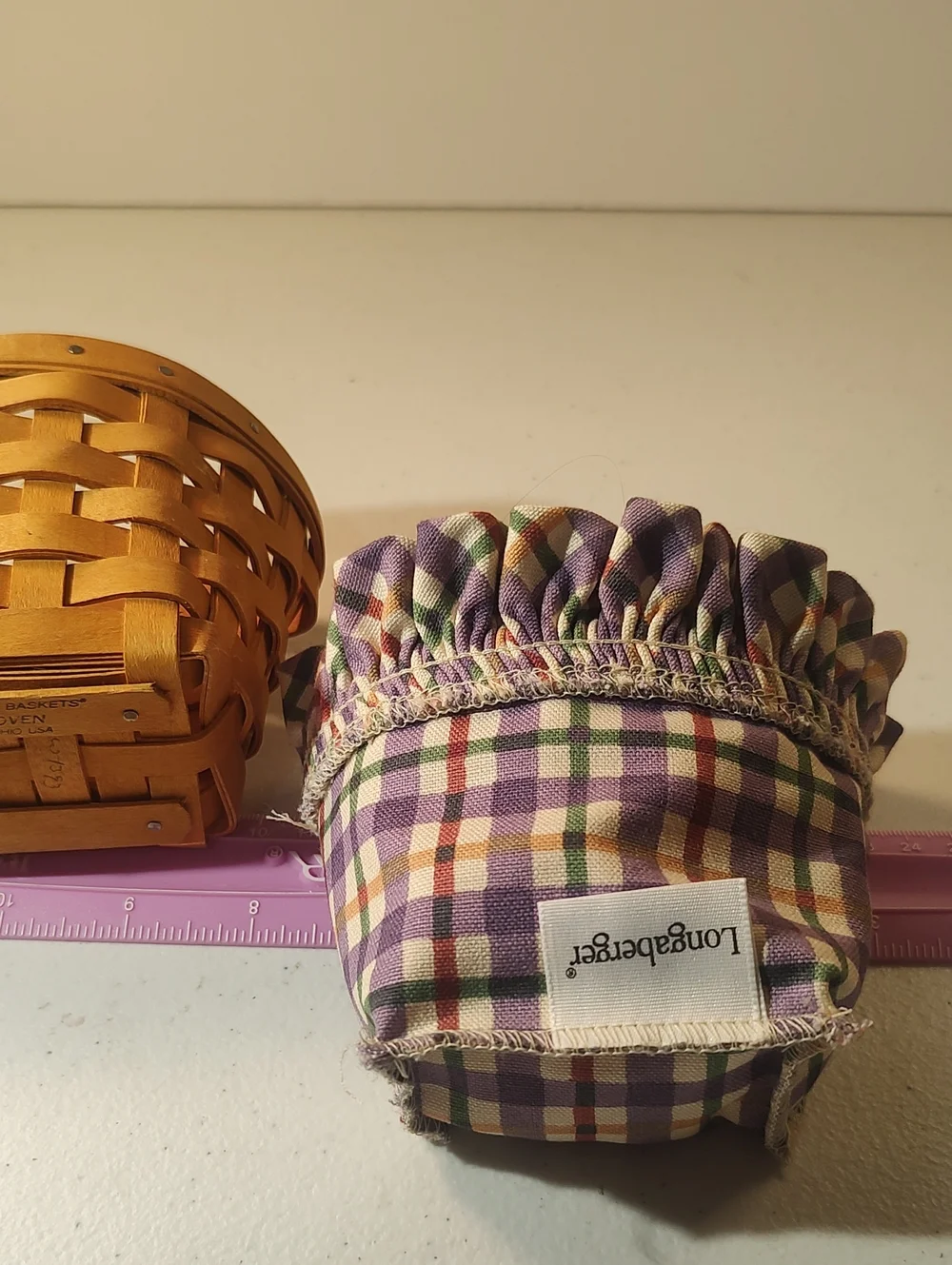 Longaberger 1999 Hostess Oregano Basket, Liner And Plastic Protector